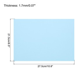 QUARKZMAN EVA Foam Sheets Light Blue 27.5cm x 21.5cm 1.7mm Thick Craft Foam EVA Panels for Costumes, Arts and Crafts Projects Pack of 10