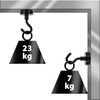 POPPSTAR 5 Pieces Magnet Hook Black Extra Strong (Clamping Force