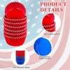 JarThenaAMCS 200Pcs Red Blue Foil Cupcake Liners July 4th Patriotic