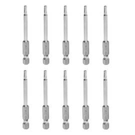 sourcing map 10Pcs SQ1 Square Head Screwdriver Bits 1/4 Inch Hex Shank 65mm Long S2 Steel with Magnetic for Power Screwdriver Drill Impact Driver