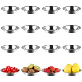 Sanbege 16 Pcs Small Stainless Steel Bowls 13.5 oz for Meal Prep, Food Serving, Kitchen Cooking, Baking or Outdoor BBQ, Camping