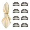 8 Pcs Grey Napkin Rings-Stainless Steel Napkin Rings,Metal Napkin Ring