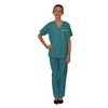 Custom Teal Green Kids Scrubs with Embroidered Name Size 8/10