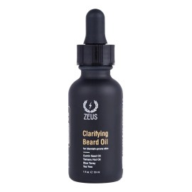 Aceite Zeus Clarificador para Barba, Orgánico y Vegano, para Todo Tipo de Piel
