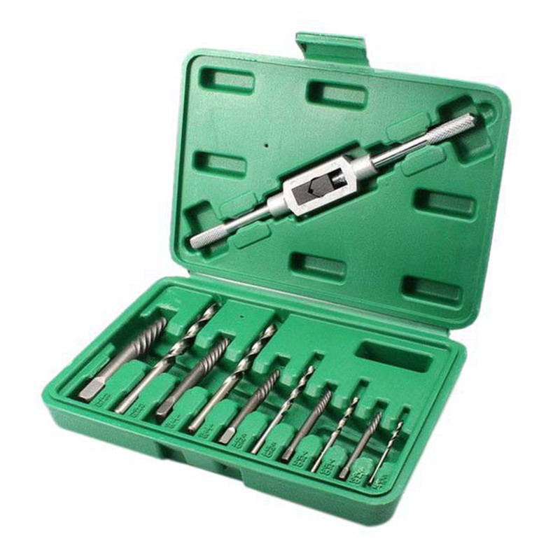 11Pcs Damaged Screw Extractor Set Broken Remover Kit Removal Tool