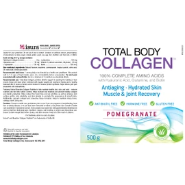 Total Body Collagen with Pomegranate Flavor | Anti-Aging, Hydrated Skin, & Muscle & Joint Recovery | Effective for Nails & Skin Health | Reduces Eye Wrinkles & Increases Skin Elasticity - 500g