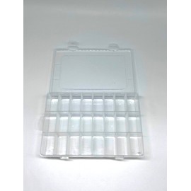 4 Pack 24 Grids Adjustable Clear Plastic Box Organizer Storage Container with Removable Dividers (24 Grids - Plastic)