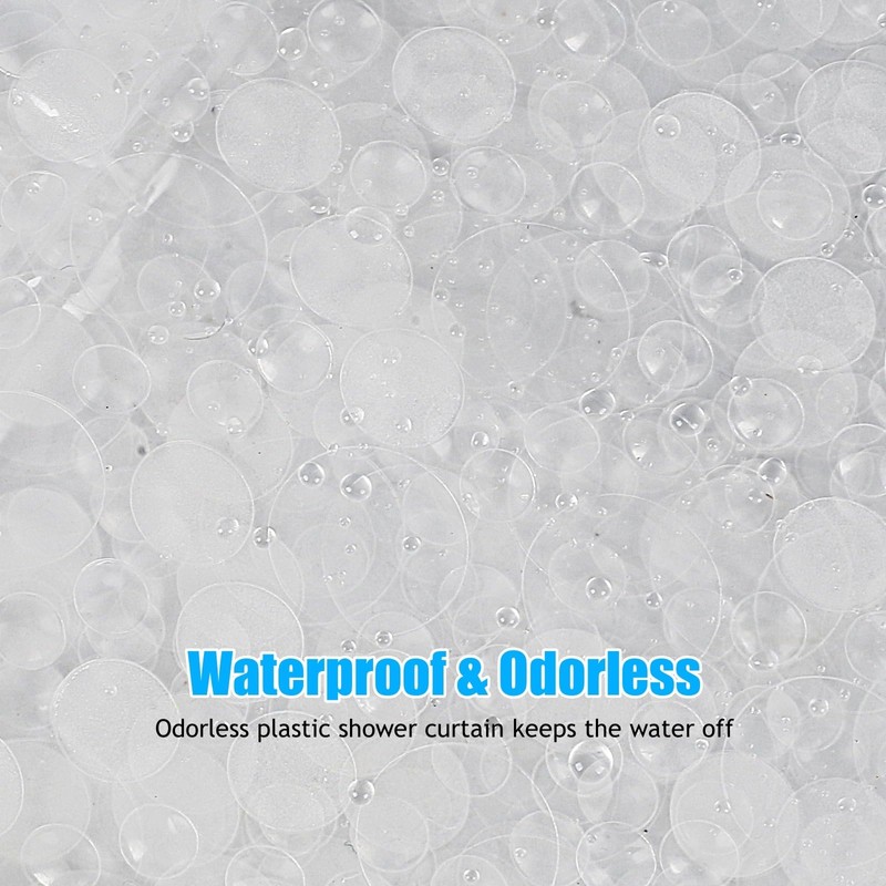 OUYANKA 02347 Shower Curtain Transparent Anti-Mould Shower Curtain 120 x
