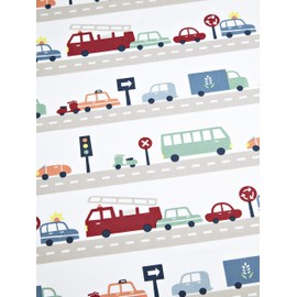 Vertbaudet VERTBAUDETChildren's Fitted Sheet City Grey Beige Glossy Effect 90 x 140 cm