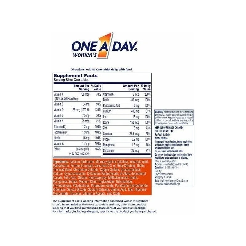 Multivitaminico One A Day Women's Mulher 300 comprimidos