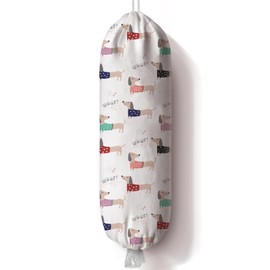 Farm Animal Grocery Bag Holder,Animal Gallery Plastic Bag Organizer Storage,Farm Theme Kitchen Decor 23"x9"