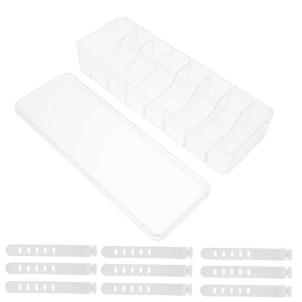 IWOWHERO 1 Set Transparent Cable Organizer Box with Lid Set