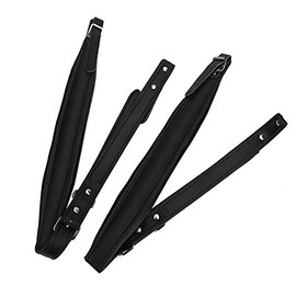 Shoulder Straps Kit, PU Adjustable Waterproof Wear-resistant Shoulder Belts Straps for 16-120 Bass (110.00 * 4.80 * 2.50cm-Black)