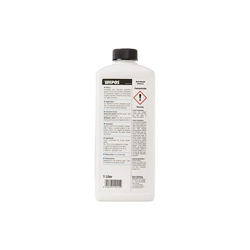 Wepos 2000001159 Anti-Schimmel Zusatz 1 Liter