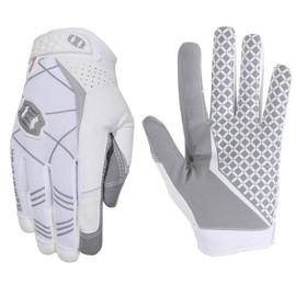 Seibertron Pro 3.0 Football Gloves Rugby Football Gloves Elite Ultra Stick Sports Receiver Youth Adult Sports Gloves (White, M)