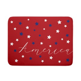 4th of July Dish Drying Mats for Kitchen Counter Patriotic Red Large Drying Mat for Dishes Microfiber Independence Day Fourth of July Dish Rack Mat Drainer Pad Washable Absorbent Dry Mat 18×24 Inch