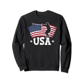Us 4th Of July American Flag Hammer Throw Sweatshirt