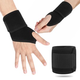 MOVGNAW Carpal Tunnel Wrist Brace, Wrist Brace Night Support for Fitness,Weightlifting, Wear Anywhere&Adjustable, For Women Men - Right & Left Hands (Black)