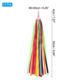 PATIKIL Bike Streamers, Colorful Scooter Handlebar Tassels Grips Ribbon Accessories Decorations for Girls Bicycle Tricycle Handles, Seven Colors