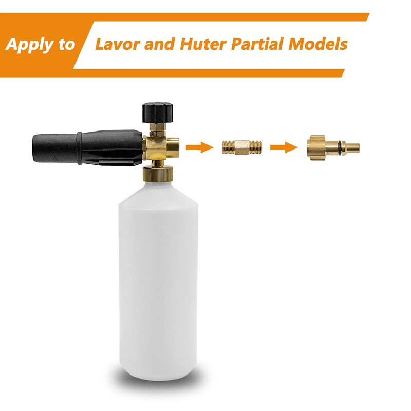 Fai Top Pressure Washer Male Thread Adapter and 1/4" Foam