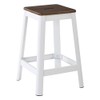 Work Smart/OSP Designs Hammond 26" Metal Barstool with Dark Wood
