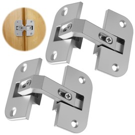 Adjustable Pie Cut Corner Hinge 343.90.710 Compatible with Hafele Grass 975 Mepla SSP 17 19 21, Concealed Sturdy Design for Lazy Susan Hinges for cabinets and Corner Cabinet Bifold Doors (2 Pcs)