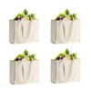 Canvas Grocery Bags, Reusable Shopping Bag Heavy Duty, 4/10 Pack