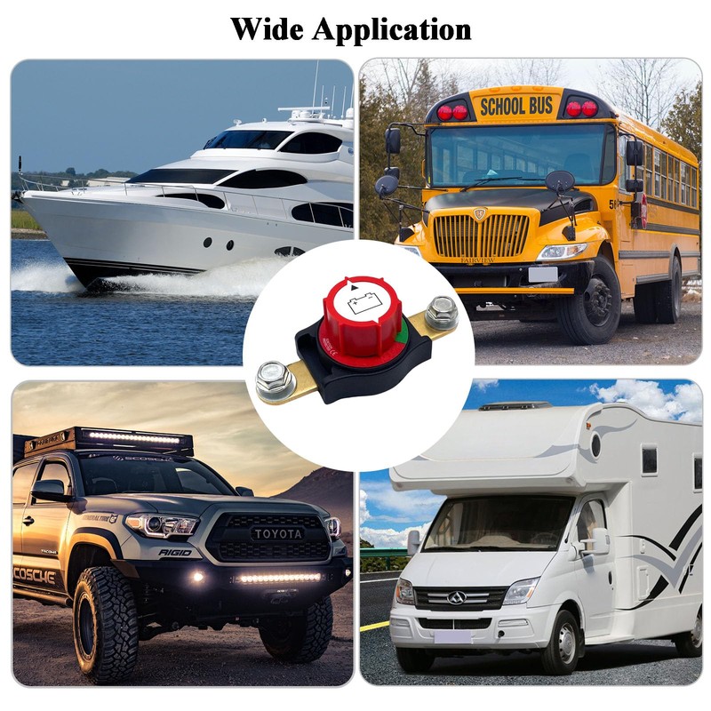 Side Post Battery Disconnect Switch, 12-48V Car Battery Kill Switch,