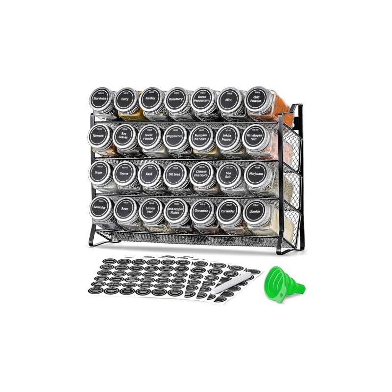 Spice Rack Standing & Wall Spice Organiser Kitchen Organiser with