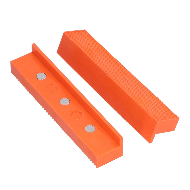2Pcs Jaws Protection Cover ABS Multiple V Shape Grooves Magnetic