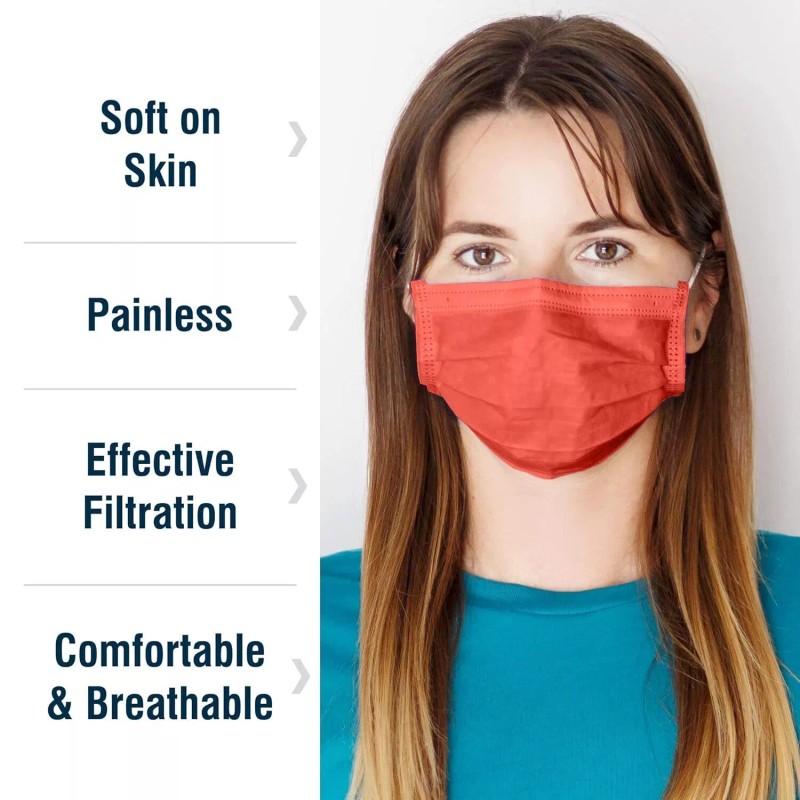 WeCare Disposable Face Mask Individually Wrapped 50 Pack, Assorted Sunset