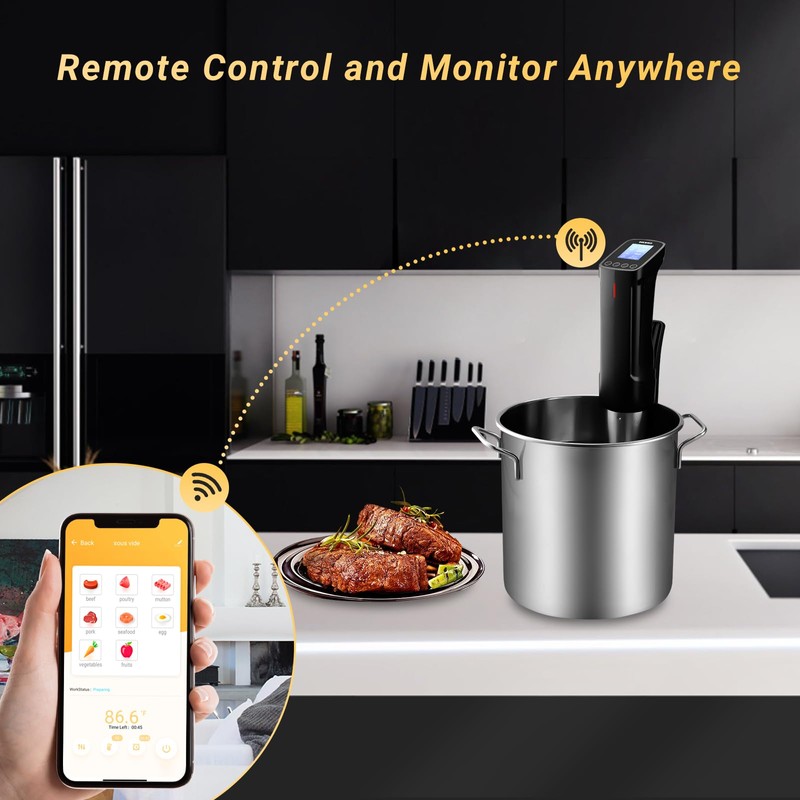 Inkbird WIFI Sous Vide Machine ISV-100W, 1000 Watts Sous-Vide Cooker