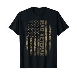 Vintage America Camo Flag Iraq Veteran Camouflage T-Shirt