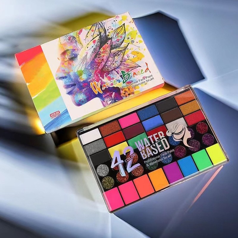 42 Colors Face Painting Kit for Kids Adults Matte Pearl