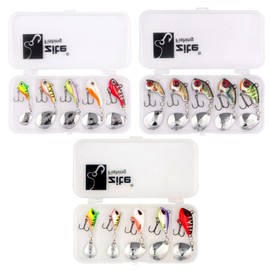 Zite Fishing Jigspinner Starterset | Barschköder Zanderköder Hechtköder Neon & Natur | Sping Jigs Bleikopfspinner Sortiment mit Tackle-Box für Barsch, Hecht & Zander Angeln