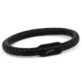 Simaru Unisex Leather Bracelet Made in Germany, Magnetic Clasp Made of Stainless Steel, Premium Bracelet for Men and Women, Skin-friendly, Leather