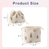 uekeboag 3 pcs Bear Quilted Makeup Bag Set for Women,