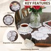 kilofly Crochet Cotton Lace Table Placemats Doilies Value Pack, 4pc,
