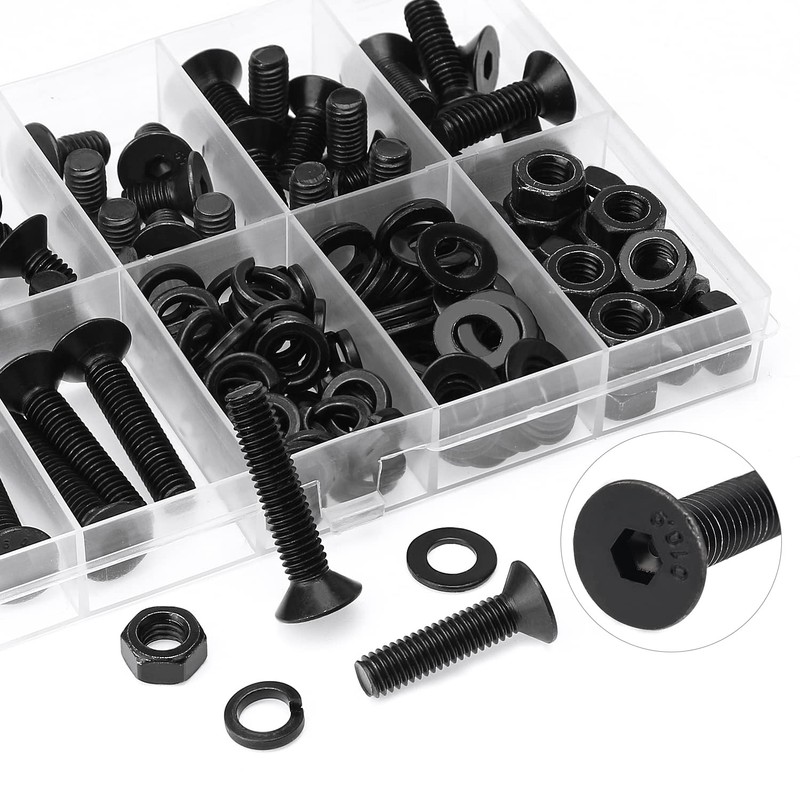 HELIFOUNER 146 Pieces M6 x 8mm /10mm /12mm /16mm /20mm