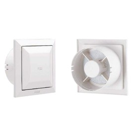 NASTA Indoor Ventilation Vent KS-8840PR3-SG Thermal Insulated Sealed Push Type Silver Gray Body: Depth 3.1 inches (7.9 cm) Main Unit: Height 5.1 inches (13 cm) Main Unit: Width 5.1 inches (13 cm) With
