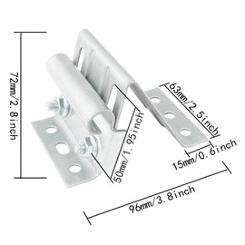ITROLLE 2PCS Galvanized Garage Door Roller Garage Door Adjustable Top Bracket Garage Door Roller Hinge Clamp Bracket