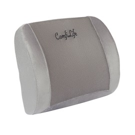ComfiLife Memory Foam Lumbar Pillow with 3D Mesh and Adjustable Strap Gray
