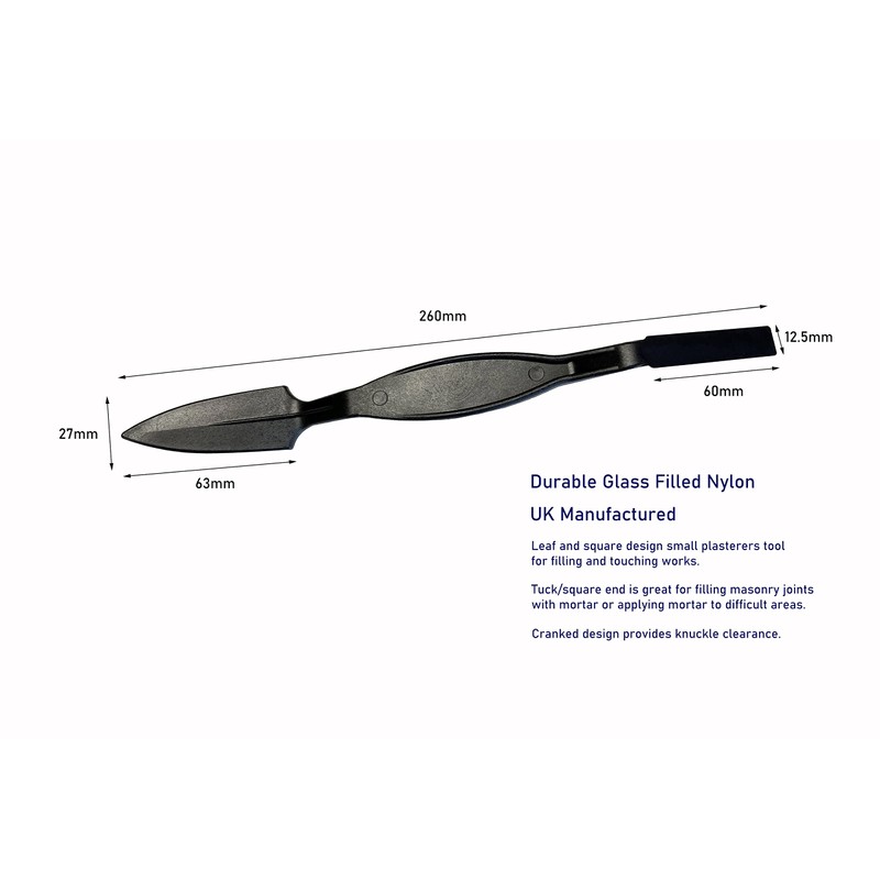 Proops Trowel and Tuck Leaf/Square Double Ended Small Plastering Pointing