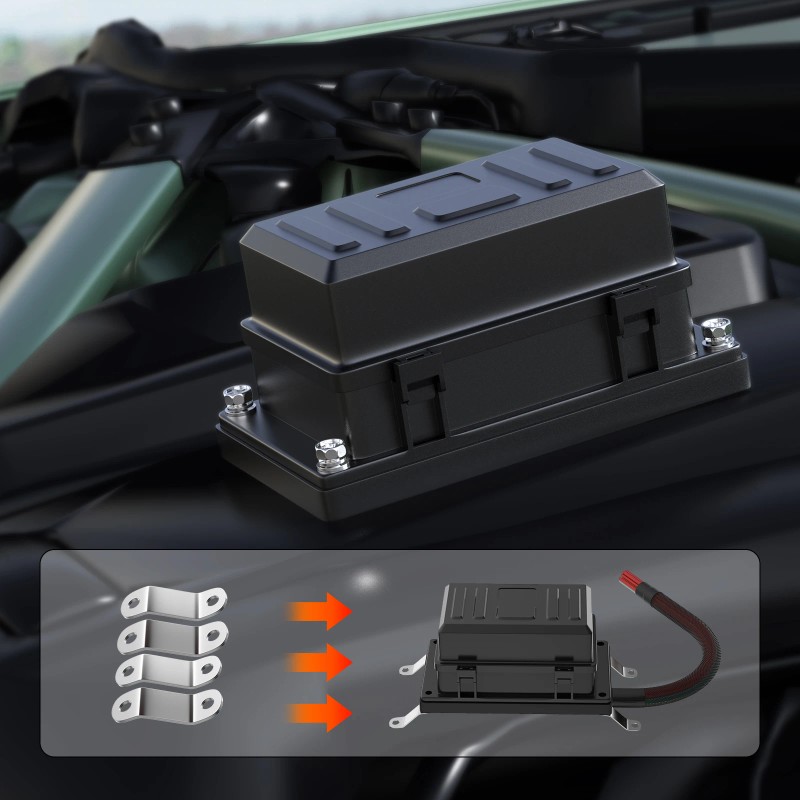 Pre-wired 6 Way Fuse and Relay Box Waterproof 12V Fuse