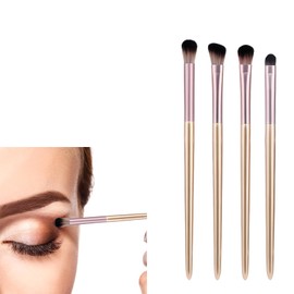 yowodana Makeup Brush, Eyeshadow Brush (Set of 4), Eye Makeup Brush, Ultra Fine Fiber Bristle, Soft, Skin-friendly, Popular, Makeup Brush Set, Portable, Convenient, Everyday Makeup