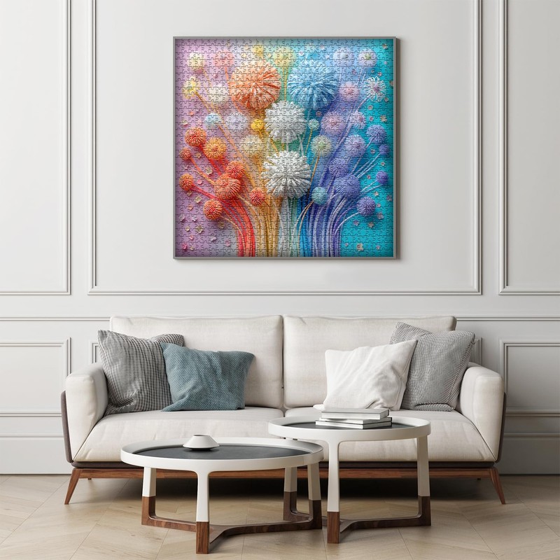 Flower Puzzles for Adults 1000 Pieces, Impossible Floral Puzzles, Colorful
