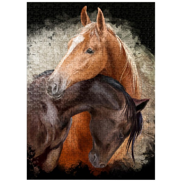 Horse Hug - Premium 500 Piece Jigsaw Puzzle - Made in USA