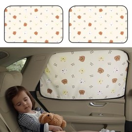 Aokway Car Window Shades for Baby (2 Pack) | 99% UV Protection, Glare Shield & Privacy Screen | Sun Blocker for Side Windows | Magnetic Sunshade for SUV, Sedan, Minivan (Rear)