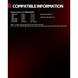 Torchbeam Timing Belt Kit Compatible with Mitsubishi Eclipse 2006-2009, Galant 2004-2006, Outlander 2004-2006, Lancer 2004-2006 Timing Belt Set OE# TCKWP332