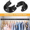 FIRJOY 2Pcs Heavy Duty Stainless Steel Closet Rod Bracket Holder